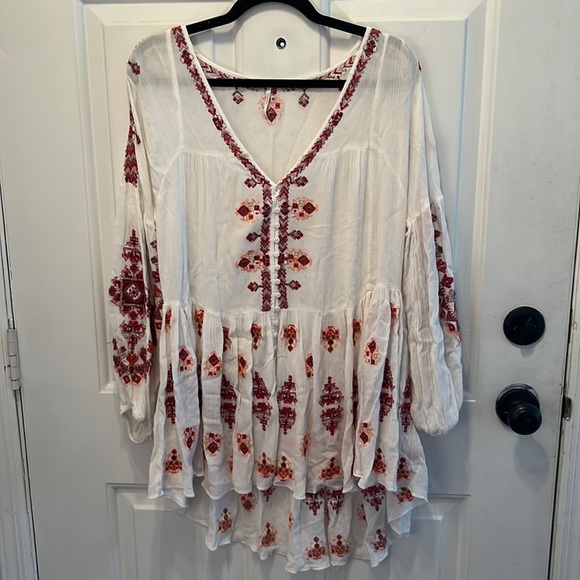 Free people Arianna embroidered tunic top small - Picture 2 of 6